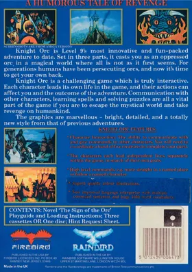Knight Orc (UK) (128K) (2 faces) (1987) box cover back